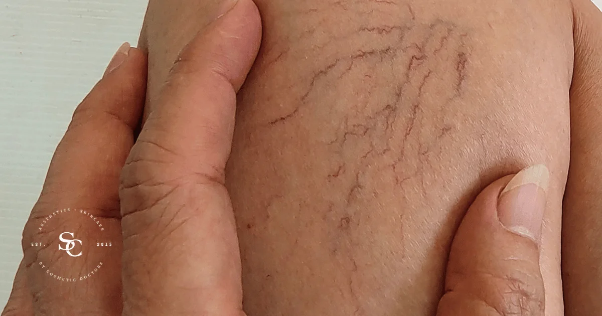 varicose veins on legs of 44 year old male before treatment